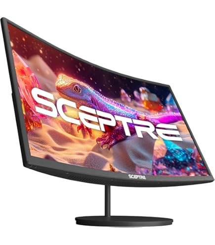 Amazon.co.jp: SCEPTRE カーブ 32インチ FHD 1080p ゲーミングモニター