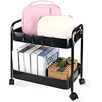 Amazon.co.jp: Ufriandz 収納ワゴン キャスター付き2段 スチールラック