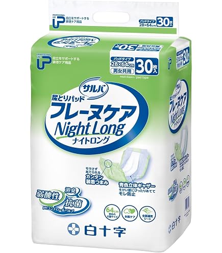 Amazon.co.jp: サルバ 白十字 PU やわ楽パンツ Lサイズ 2回吸収 22枚入