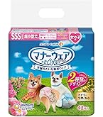マナーウェア　超小型犬　SSSサイズ　女の子用　４２枚入　12袋 Amazon | マナーウェア 女の子用 SSSサイズ ピンクリボン・青
