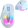 ROCCAT ゲーミングマウス Kone XP Air ワイヤレス 2.4GHz/Bluetooth ホワイト/白 光学式/19K/オプティカル/多ボタン/99g/充電ドック/4D Wheel/Reflex/RGB ドイツデザイン