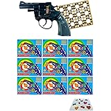 カネキャップ ＆ピストルセット 選べる弾数 日本製 8連ピストル 音追い銃 ビッグバンR3 特製シール付 Rioボックスに梱包 (5. 銃+576発 (8連×72リング))