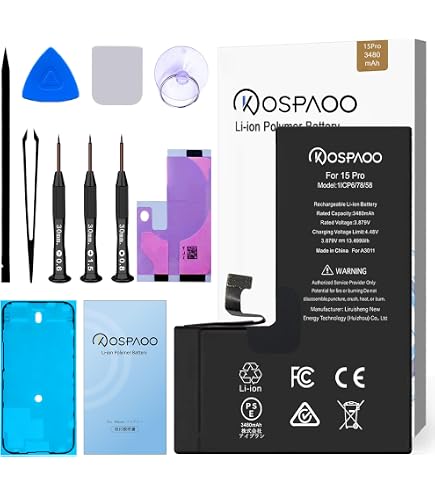 Amazon | iPower for iPhone 15 Pro バッテリー互換 大容量3480mAh
