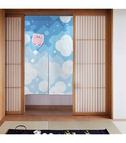 Amazon｜のれん ドアカーテン 星のカービィ おしゃれ 四季兼用