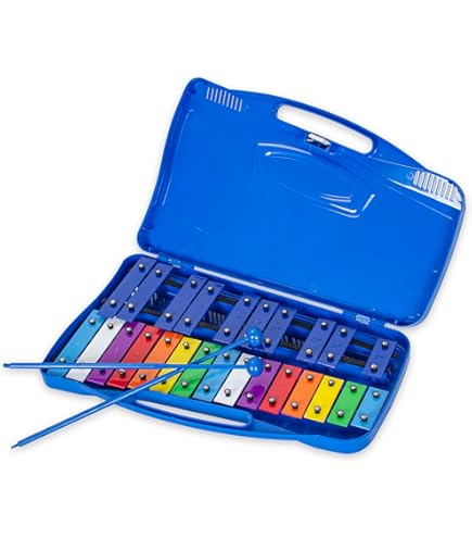 Amazon | 鉄琴 卓上鉄琴 15音 マレット2本 大人と子供向けの打楽器