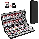 FYY Nintendo Switch Game Case - Black Nintendo Switch Game Holder for Nintendo Switch Cartridge Case with 24 Game Card Slots 