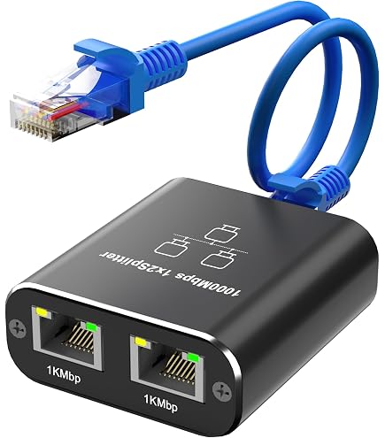 Amazon.co.jp: RJ45 イーサネットケーブルスプリッタネットワーク
