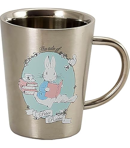 Amazon.co.jp: ピーターラビット 二重 ステンレス マグカップ 約