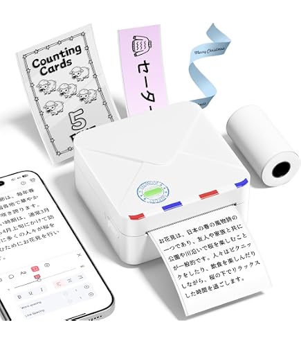 Amazon.co.jp: MANGOSLAB Nemonic 付箋プリンター インクレス 感熱