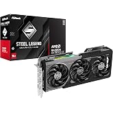 【Amazon.co.jp限定】ASRock 3年保証 グラフィックボードSteel legend Dark RX 9070 XT 16G AMD Radeon RX9070XT 搭載 RX9070XT SLD 16G/AX 長期保証モデル
