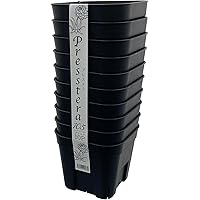 日本ポリ鉢販売(Japan Porihachi Hanbai) アップルウェアー 日本ポリ鉢 プレステラ105 10個組 ブラック