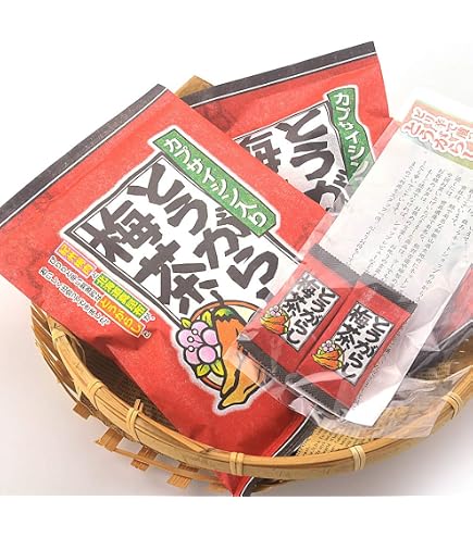 Amazon.co.jp: うめ海鮮 梅昆布茶 とうがらし梅茶 120p(24p×5)昆布茶