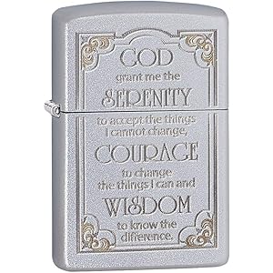 ZIPPO(ジッポ) オイルライター USモデル SERENITY PRAYER サテンクローム 28458