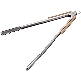 キャプテンスタッグ(CAPTAIN STAG) 炭バサミ トング BBQ ウッドグリップ 炭バサミ 35cm ステンレス製 ストッパー付き UG-3286