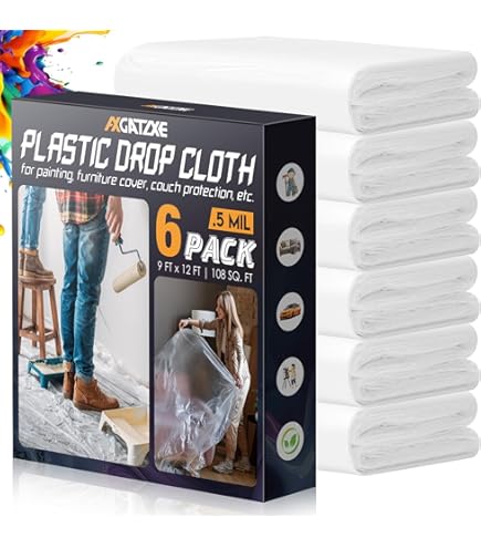 Canvas Drop Cloth For Painting (Size 4 X 12 Feet - Pack Of 4) - Pure
