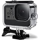 FitStill Waterproof Case for Go Pro Hero 8 Black, Protective Underwater 60M Dive Housing Shell with Bracket Accessories for G