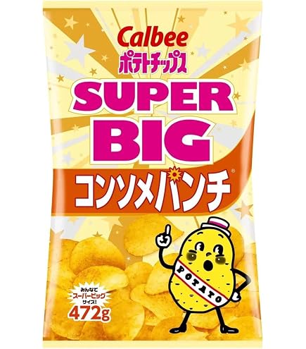 Amazon.co.jp: 【大容量】 ポテトチップス SUPER BIG のりしお味 472g