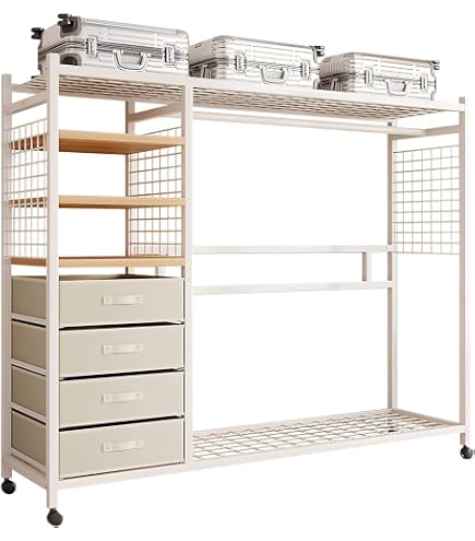 Amazon.co.jp: 籐家具 ラタン ハンガーラック 上棚付き : ホーム＆キッチン