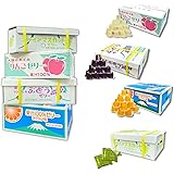 ASフーズ 果汁ゼリー BOX 〔【ぶどう味/マスカット味 (パウチタイプ)/ りんご味/みかん味 23粒 × 各1箱 セット 】 お子様 の おやつ として ご家族 みんなで食べてもOK☆【K-Bright感謝のカード】 (4種)