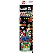 Amazon | 三菱鉛筆 鉛筆 スーパーマリオ SMS6 4B 1ダース 紙箱 K56434B