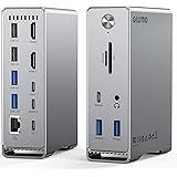 GIISSMO Macbook Pro/Air専用 14-IN-2 ドッキングステーション Type c Dock 3画面モード トリプルディスプレイ対応 MST機能 4K＠60Hz HDMIポート 100W出力 10Gbps USB-Aポート US