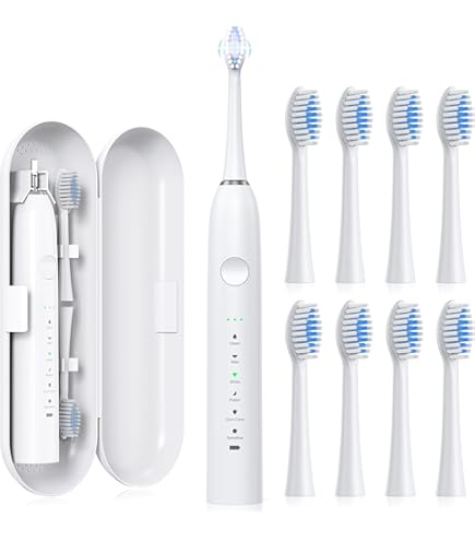 Amazon.co.jp: 電動歯ブラシ 回転電動歯ブラシ 充電式 ダブルボタン 4