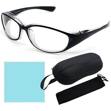 花粉メガネ　防曇、UVプロテクションほこりやしぶき保護　ブラック bon2124-01.jpg