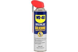 WD-40 Specialist Silicone Spray Lubricant, 300g with Smart Straw, All-Weather Rust Protection Silicone Lubricant, Repels Moisture, Dust, and Grime for Rubber Seals, Doors, Windows, 1-Pack