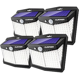 128LED センサーライト ソーラーライト 屋外 玄関 スポットライト 270°照明範囲 4面発光 人感センサーライト…