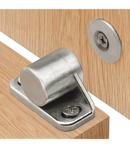 WOOCH 60lb Magnetic Door Catch – Stainless Steel Heavy Duty Cabinet Latch, 2-Pack Silver, For Kitchen Bathroom Cupboard Wardrobe Closet Drawer