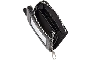 Shoebill パスケース 定期入れ 小銭入れ メンズ レディース キーチェーン コインケース レザー 本革 ブラック