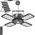 Solar Shed Light Indoor Outdoor 1200LM 144LED Solar Pendant Light, Solar Motion Sensor Light with Upgrade 5 Lighting Modes & 