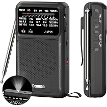 Amazon.co.jp: Gemean J-211 AM FM ワイドFM SW ポケット防災 携帯