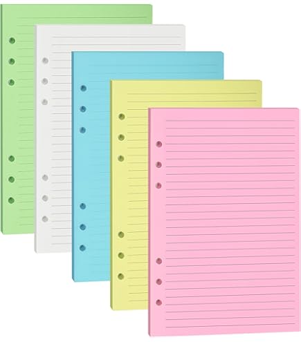 300 Sheets A5 Lined Refill Paper - 3 Hole Punched, 100gsm For Binders & Planners, 5.8'' X 8.2'' - View #7
