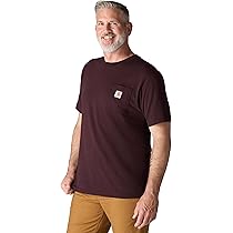 Carhartt 半袖シャツ バーガンディ Lサイズ Carhartt カーハート ロゴ Tシャツ 半袖 バーガンディ L相当