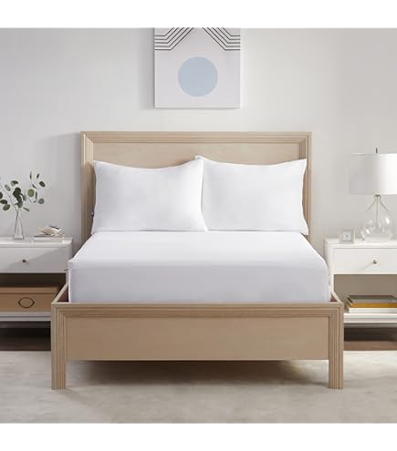Tempur-Pedic Cool Luxury Mattress Protector - California King, White | Waterproof & Cool-to-Touch