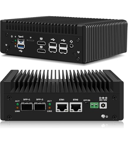 Amazon | AIOPCWA ミニPC, 2 x 10GbE SFP+ LAN Micro Firewall