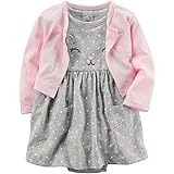 [カーターズ] カーディガン 半袖ロンパース ワンピース 2点セット グレーねこ ベビー服 女の子 (6months(61-67cm)) [並行輸入品]