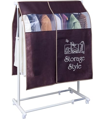 ハンガーラック　カバー　セット 楽天市場】ハンガーラック カバー付き 伸縮式 幅128-200 奥行55 高さ