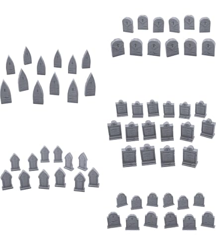 Reaper Miniatures Harrowgate Graveyard Set | 14-Piece Unpainted Bones Plastic Terrain, 25mm Scale - View #3