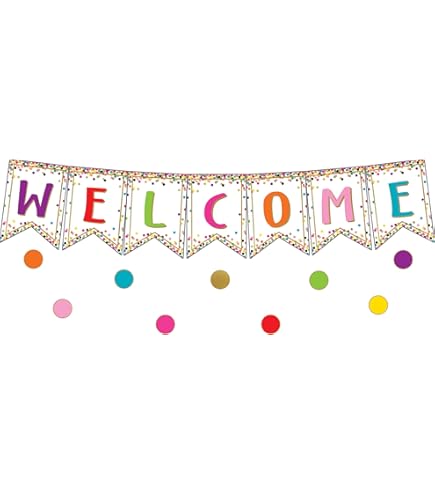 Teacher Created Resources Confetti 10-Pocket File Storage Chart - 14" X 58", Hanging Organizer