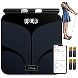 Bisonbody Smart Digital Body Scale – 29 Health Metrics – for Advanced Fitness Enthusiasts – Durable Tempered Glass – 8 High S