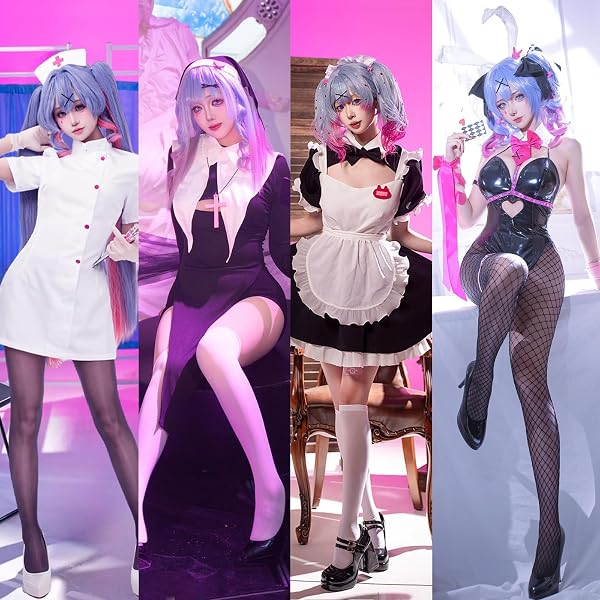 Amazon.co.jp: [DOKIDOKIICOS] ラビットホール 初音 コスプレ衣装 miku