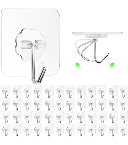 Aazon.co: Nabreeli Adhesive Hooks For Hanging 12 Pack