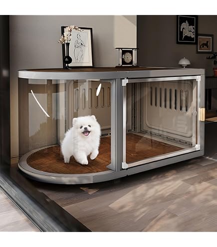 Amazon | FXW AuraSpace 透明アクリル犬用サークル 室内用 60cm 8枚