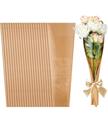 Amazon | ラッピングバッグ フラワー 一輪用 50枚セット 花包装紙