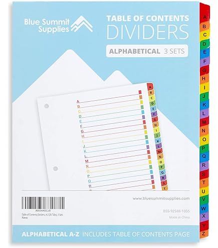 専用ページ　8枚 Amazon | Blue Summit Supplies バインダー用12ヶ月間仕切り 1月