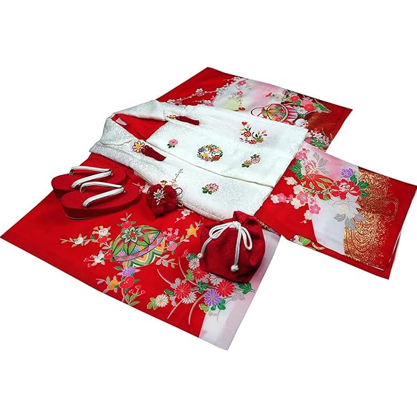 Amazon | [あこがれゆめ] 1207 お宮参り 女の子 着物 正絹 3歳対応