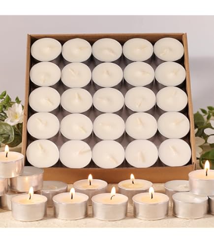 Amazon.co.jp: VOLENS 100個入りティーライトキャンドル 無香料 約4