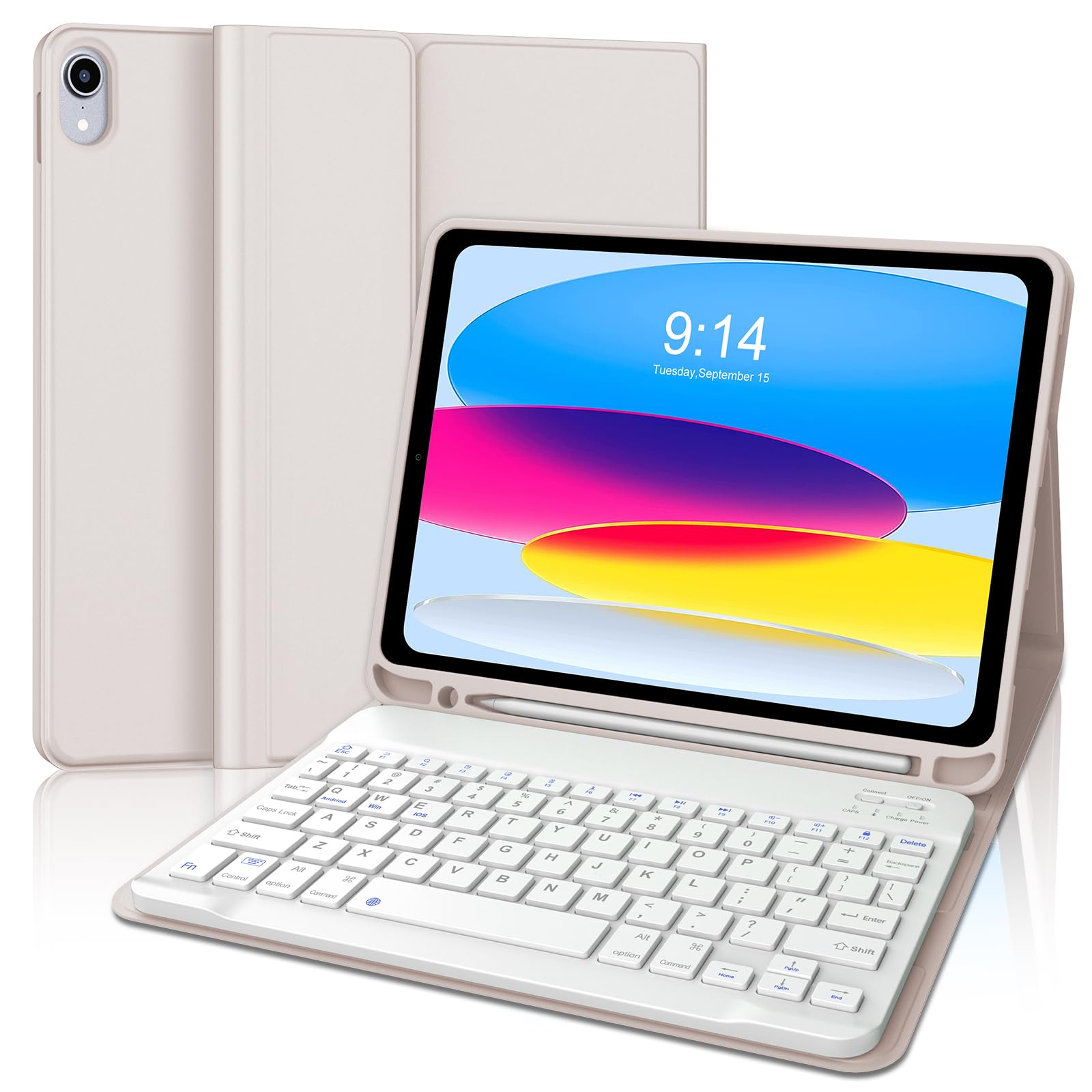 【ブラックフライデー】【50%OFF】【1,500円】 BORIYUAN iPad 10.9インチ Bluetooth キーボード付きケース